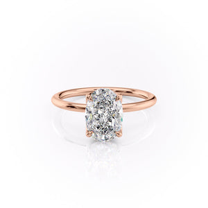 The Lisa Set With A 3.5 Carat Oval Moissanite