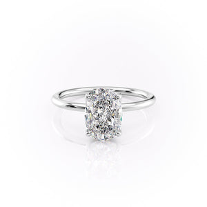The Lisa Set With A 2.5 Carat Oval Lab Diamond