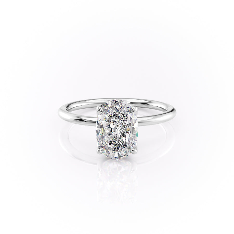 The Lisa Set With A 2.5 Carat Oval Moissanite