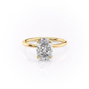 The Lisa Set With A 2.5 Carat Oval Lab Diamond