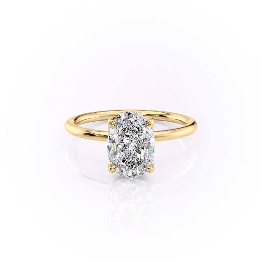 The Lisa Set With A 2 Carat Oval Lab Diamond