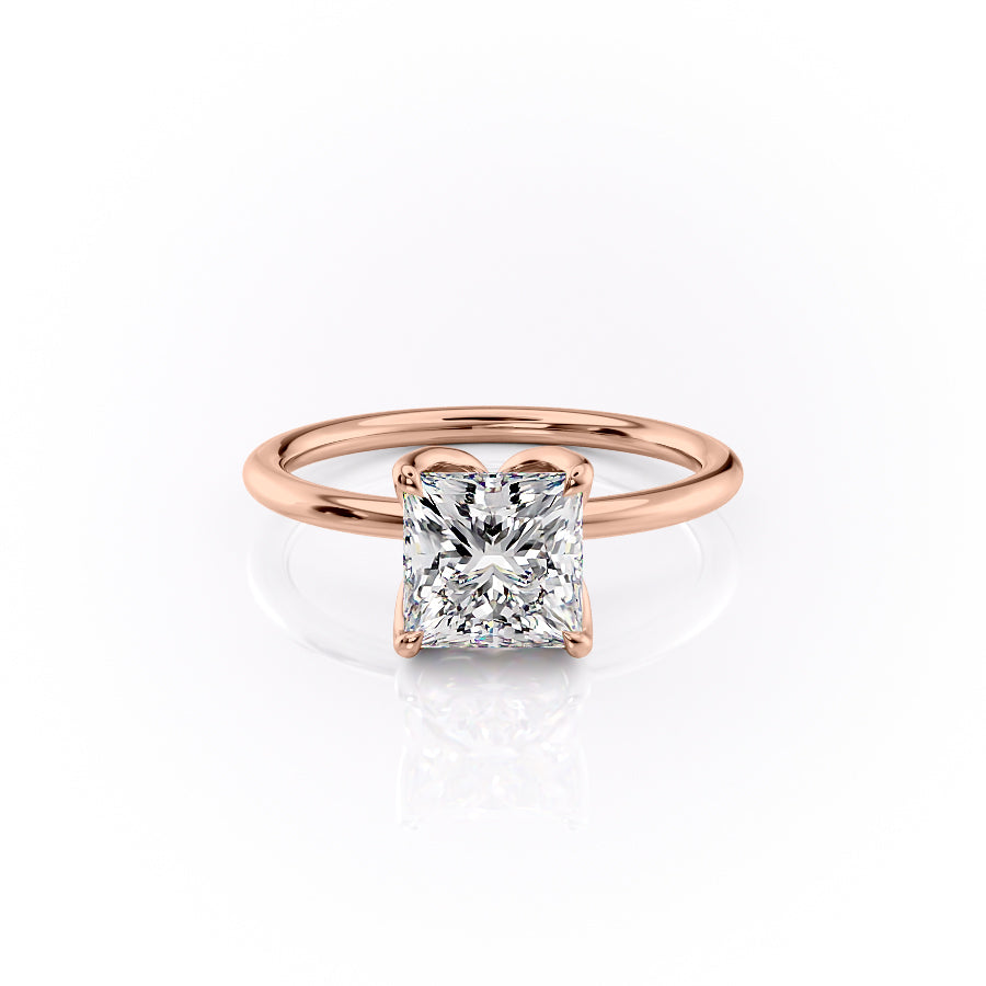 The Lisa Set With A 3 Carat Princess Lab Diamond