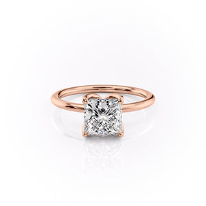 The Lisa Set With A 4.5 Carat Princess Moissanite