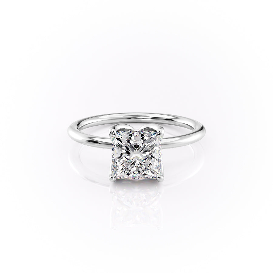 The Lisa Set With A 2 Carat Princess Lab Diamond