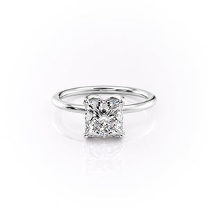 The Lisa Set With A 2.5 Carat Princess Lab Diamond