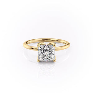 The Lisa Set With A 1.5 Carat Princess Moissanite