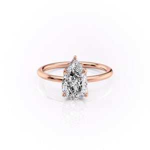 The Lisa Set With A 1.5 Carat Pear Moissanite