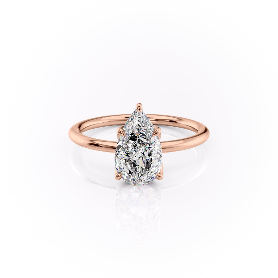 The Lisa Set With A 4.5 Carat Pear Moissanite