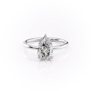 The Lisa Set With A 1 Carat Pear Lab Diamond