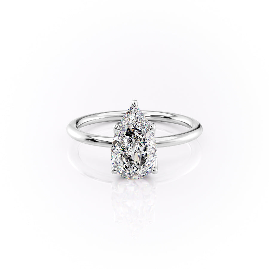 The Lisa Set With A 2.5 Carat Pear Lab Diamond