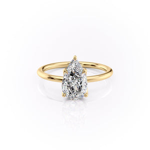 The Lisa Set With A 1.5 Carat Pear Lab Diamond