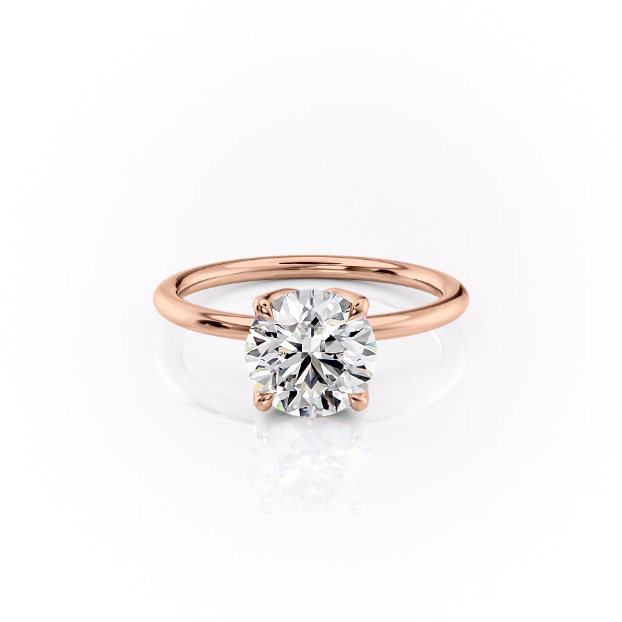 The Lisa Set With A 4.5 Carat Round Moissanite