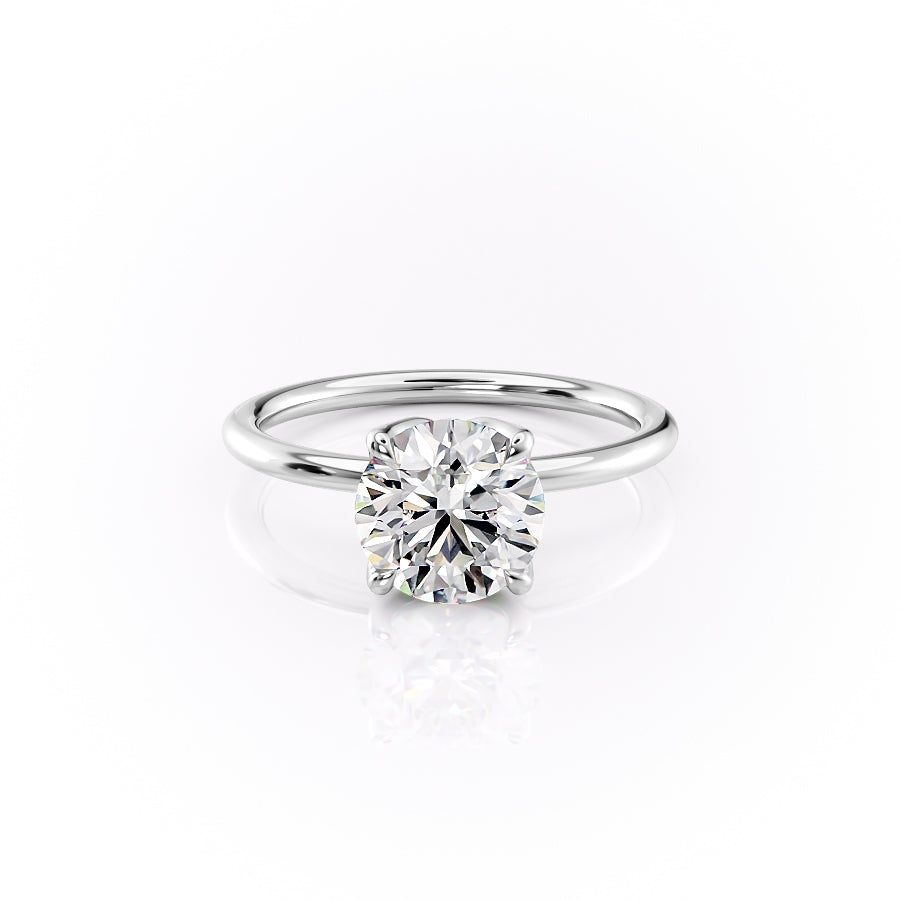 The Lisa Set With A 3.5 Carat Round Moissanite