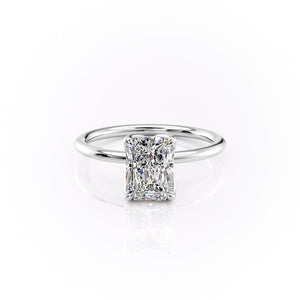 The Lisa Set With A 2 Carat Radiant Lab Diamond