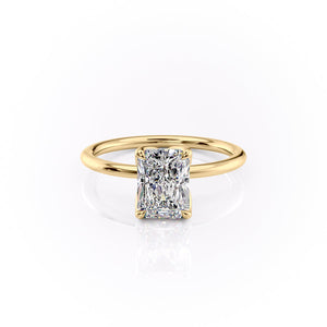 The Lisa Set With A 4.5 Carat Radiant Moissanite