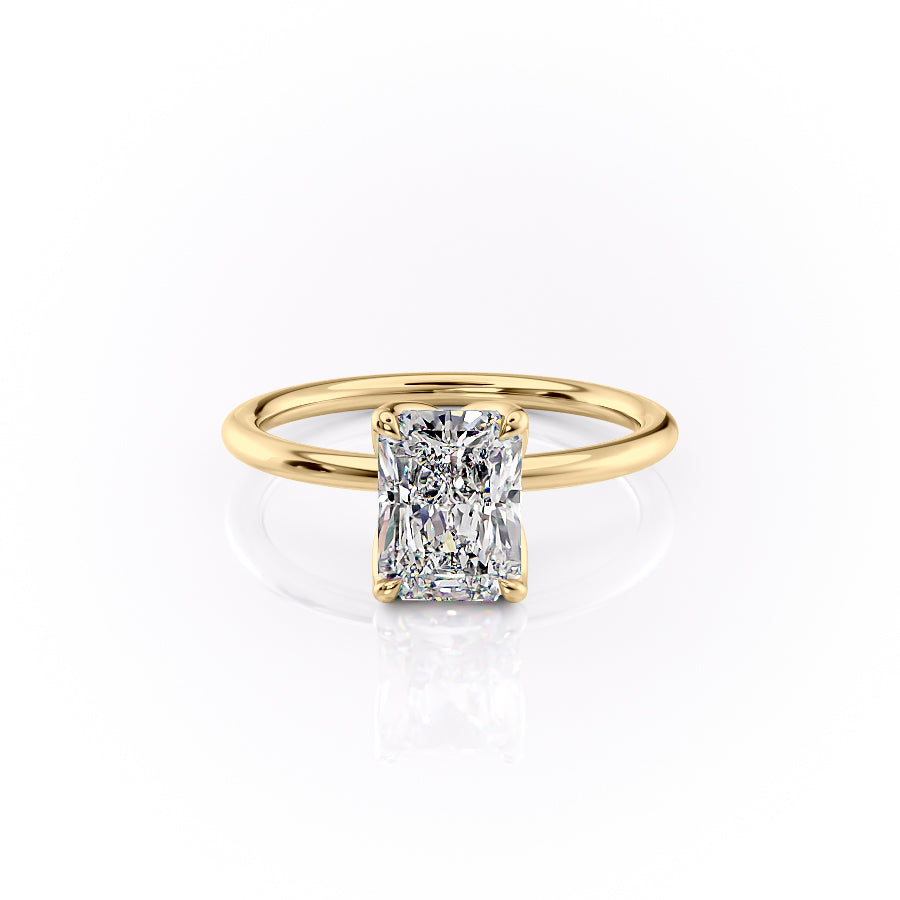 The Lisa Set With A 4.5 Carat Radiant Moissanite