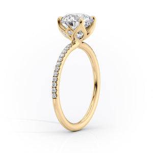 The Pave Lisa Set With A 2 Carat Cushion Lab Diamond