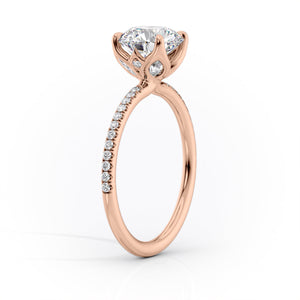 The Pave Lisa Set With A 2 Carat Pear Lab Diamond