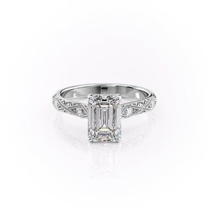 The Claudia Set With A 2.5 Carat Emerald Lab Diamond