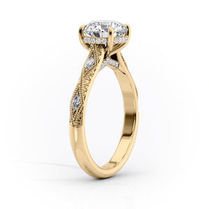 The Claudia Set With A 2 Carat Emerald Lab Diamond