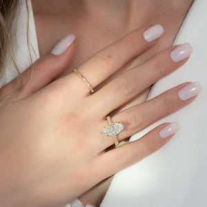 The Claudia Set With A 2 Carat Marquise Lab Diamond