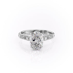The Claudia Set With A 1.5 Carat Oval Lab Diamond