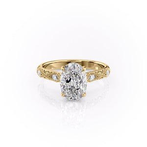 The Claudia Set With A 2 Carat Oval Lab Diamond