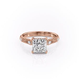 The Claudia Set With A 1.5 Carat Princess Lab Diamond
