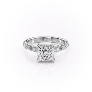 The Claudia Set With A 2.5 Carat Princess Moissanite
