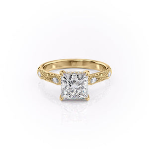 The Claudia Set With A 2 Carat Princess Moissanite