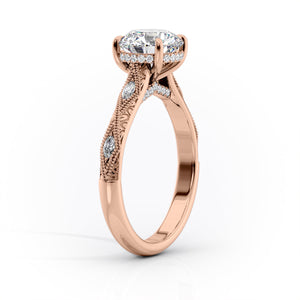 The Claudia Set With A 1 Carat Pear Lab Diamond