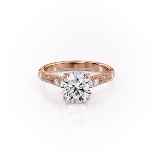 The Claudia Set With A 3.5 Carat Round Moissanite