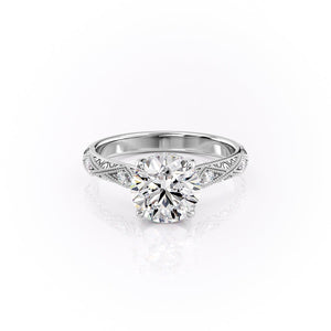 The Claudia Set With A 2 Carat Round Moissanite