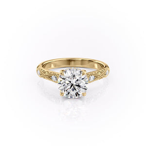 The Claudia Set With A 2 Carat Round Lab Diamond