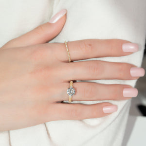 The Claudia Set With A 3 Carat Round Lab Diamond