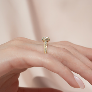 The Claudia Set With A 3 Carat Round Lab Diamond