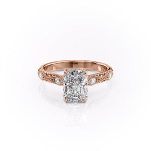 The Claudia Set With A 1 Carat Radiant Moissanite