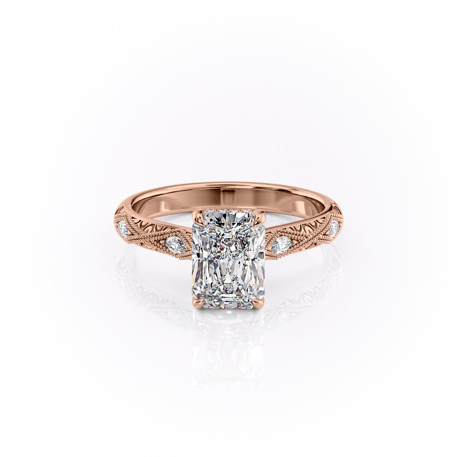 The Claudia Set With A 2 Carat Radiant Lab Diamond