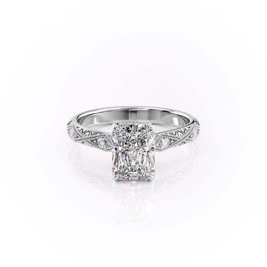 The Claudia Set With A 1 Carat Radiant Lab Diamond