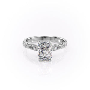 The Claudia Set With A 3.5 Carat Radiant Moissanite