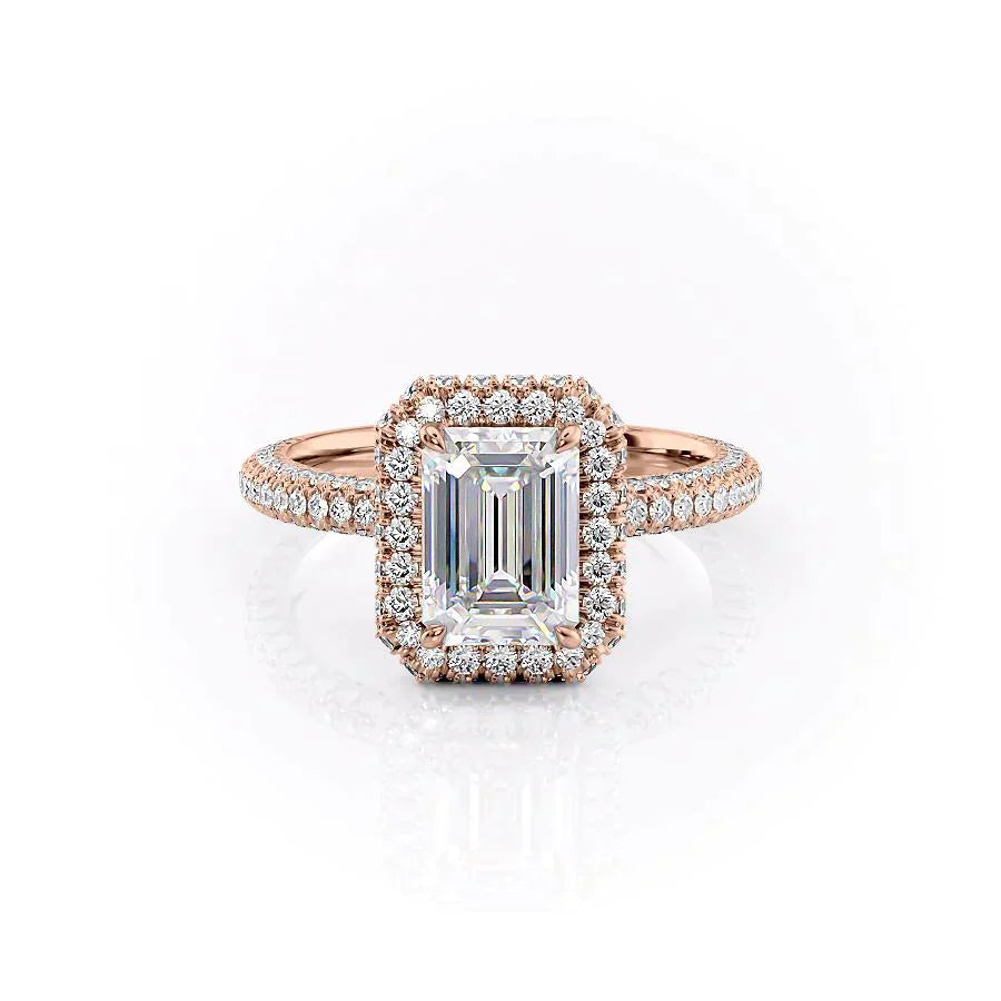 The Kylie Set With A 2 Carat Emerald Lab Diamond