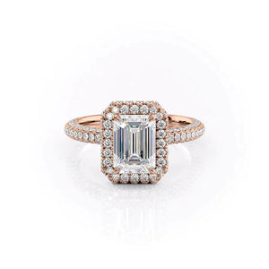 The Kylie Set With A 2 Carat Emerald Moissanite