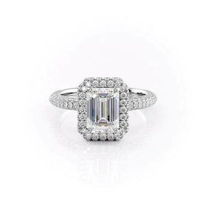 The Kylie Set With A 3 Carat Emerald Moissanite