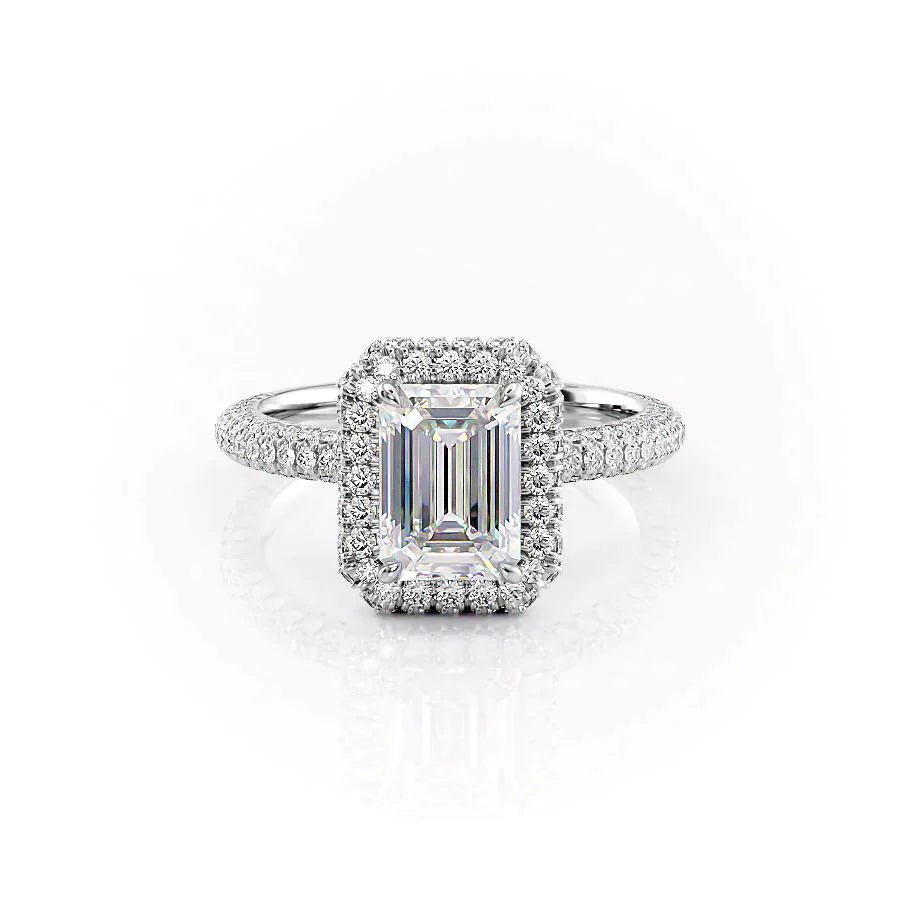 The Kylie Set With A 1.5 Carat Emerald Lab Diamond
