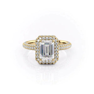 The Kylie Set With A 1 Carat Emerald Lab Diamond