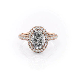 The Kylie Set With A 2 Carat Oval Lab Diamond