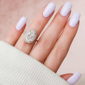 The Kylie Set With A 3 Carat Oval Lab Diamond