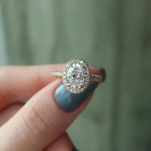 The Kylie Set With A 3 Carat Oval Lab Diamond