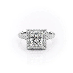 The Kylie Set With A 1.5 Carat Princess Lab Diamond