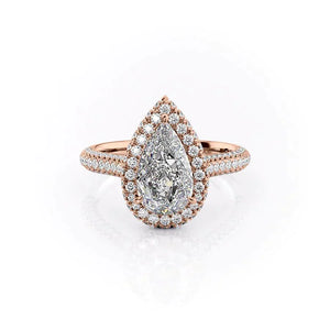 The Kylie Set With A 4.5 Carat Pear Moissanite